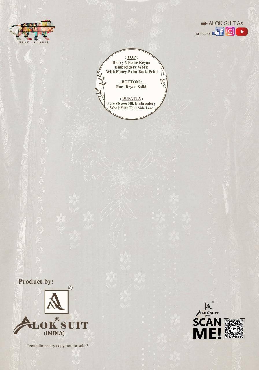 Alok suit sakina-6 Best wholesale dress materials in Hyderabad